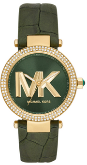  Shop Authentic Michael Kors Parker Green Dial Green Leather Strap Watch For Women - MK4724 - Luxxuri