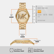  Shop Authentic Michael Kors Runway Gold Dial Gold Steel Strap Watch For Women - MK4732 - Luxxuri