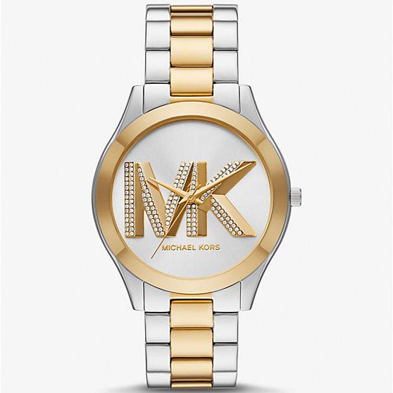  Shop Authentic Michael Kors Slim Runway Three Hand Silver Dial Two Tone Steel Strap Watch For Women - MK4735 - Luxxuri