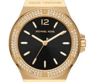  Shop Authentic Michael Kors Mini Lennox Quartz Black Dial Black Silicone Strap Watch For Women - MK7281 - Luxxuri