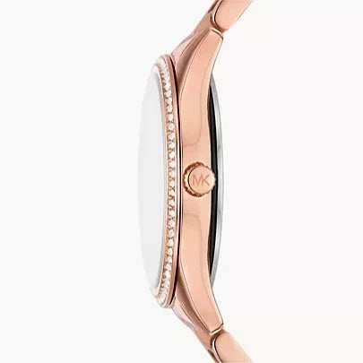  Shop Authentic Michael Kors Lauryn Three-Hand Crystals Rose Gold Dial Rose Gold Steel Strap Watch for Women - MK4736 - Luxxuri