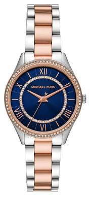  Shop Authentic Michael Kors Lauryn Three-Hand Blue Dial Two Tone Steel Strap Watch for Women - MK4738 - Luxxuri