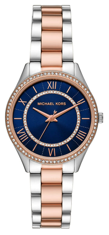  Shop Authentic Michael Kors Lauryn Three-Hand Blue Dial Two Tone Steel Strap Watch for Women - MK4738 - Luxxuri