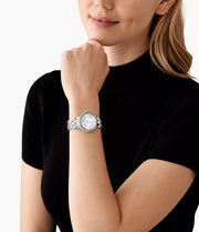  Shop Authentic Michael Kors Melissa Quartz Silver Dial Silver Steel Strap Watch for Women - MK4370 - Luxxuri