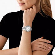  Shop Authentic Michael Kors Sage Three-Hand White Dial Silver Steel Strap Watch for Women - MK4807 - Luxxuri