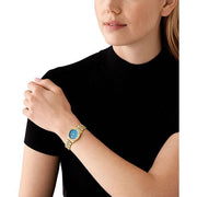  Shop Authentic Michael Kors Lexington Three Hand Blue Dial Gold Steel Strap Watch for Women - MK4813 - Luxxuri