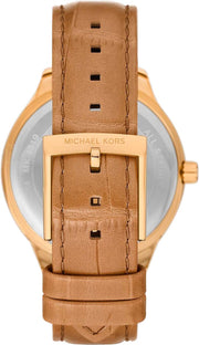  Shop Authentic Michael Kors Sage Three-Hand Mother of Pearl White Dial Brown Leather Strap Watch for Women - MK4819 - Luxxuri