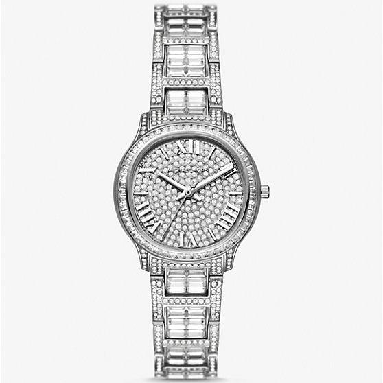  Shop Authentic Michael Kors Sage Pavé Crystals Silver Dial Silver Steel Strap Watch for Women - MK4825LE - Luxxuri
