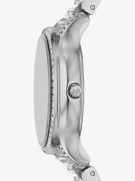  Shop Authentic Michael Kors Sage Pavé Crystals Silver Dial Silver Steel Strap Watch for Women - MK4825LE - Luxxuri