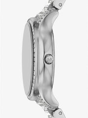  Shop Authentic Michael Kors Sage Pavé Crystals Silver Dial Silver Steel Strap Watch for Women - MK4825LE - Luxxuri