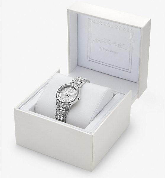  Shop Authentic Michael Kors Sage Pavé Crystals Silver Dial Silver Steel Strap Watch for Women - MK4825LE - Luxxuri