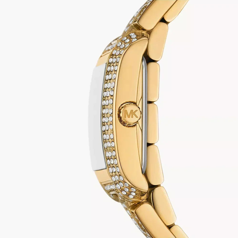  Shop Authentic Michael Kors Emery Analog Crystals White Dial Gold Steel Strap Watch for Women - MK4835 - Luxxuri