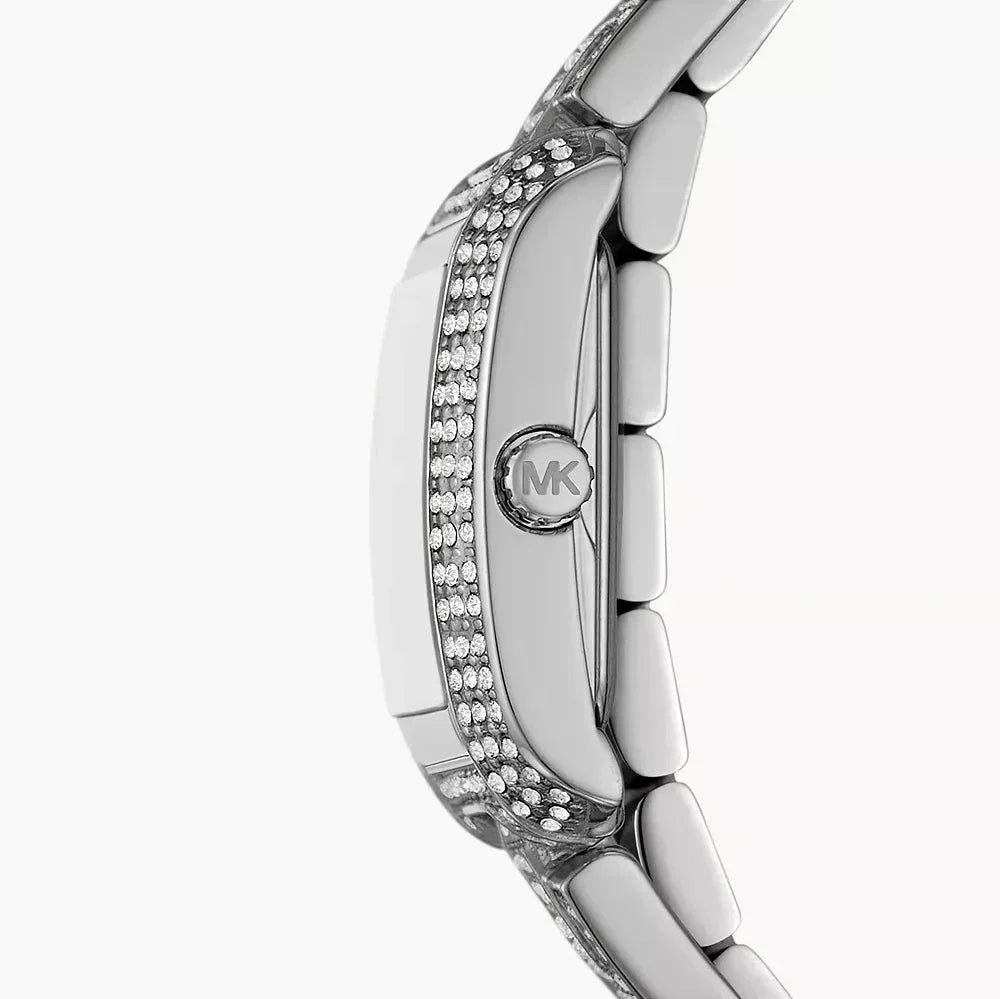  Shop Authentic Michael Kors Emery Pave Double Wrap Crystals White Dial Silver Steel Strap Watch for Women - MK4836 - Luxxuri