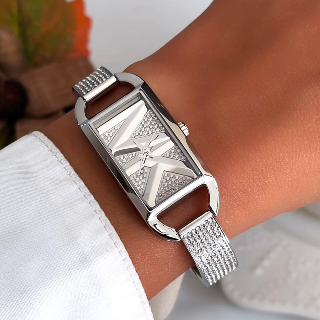  Shop Authentic Michael Kors Empire Three-Hand Silver Dial Silver Steel Strap Watch for Women - MK4841 - Luxxuri
