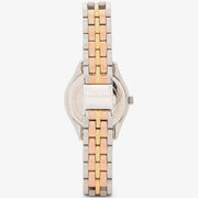  Shop Authentic Michael Kors Harlowe Three-Hand Mother of Pearl White Dial Tri Tone Steel Strap Watch for Women - MK4846 - Luxxuri