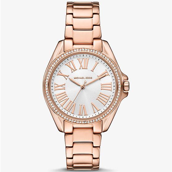  Shop Authentic Michael Kors Kacie Three-Hand White Dial Rose Gold Steel Strap Watch for Women - MK4853 - Luxxuri