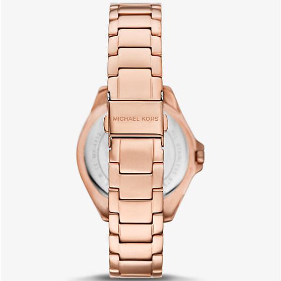 Shop Authentic Michael Kors Kacie Three-Hand White Dial Rose Gold Steel Strap Watch for Women - MK4853 - Luxxuri
