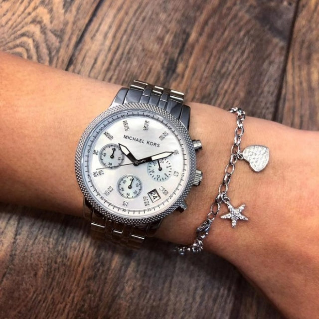  Shop Authentic Michael Kors Ritz White Dial Silver Stainless Steel Strap Watch for Women - MK5020 - Luxxuri
