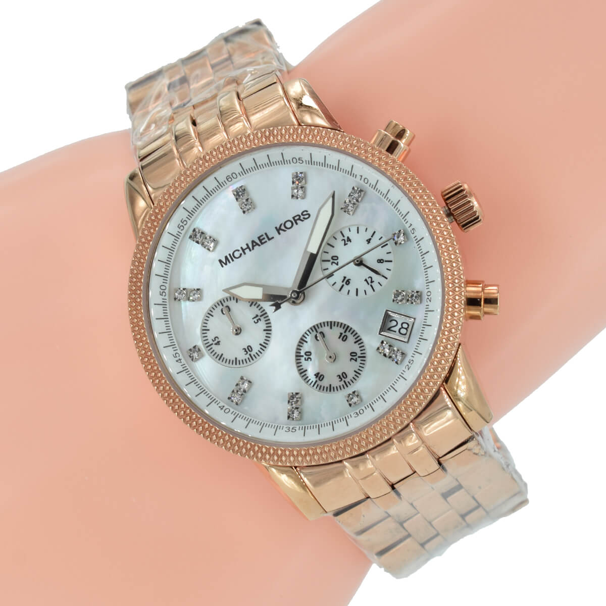  Shop Authentic Michael Kors Damen White Dial Rose Gold Steel Strap Watch for Women - MK5026 - Luxxuri
