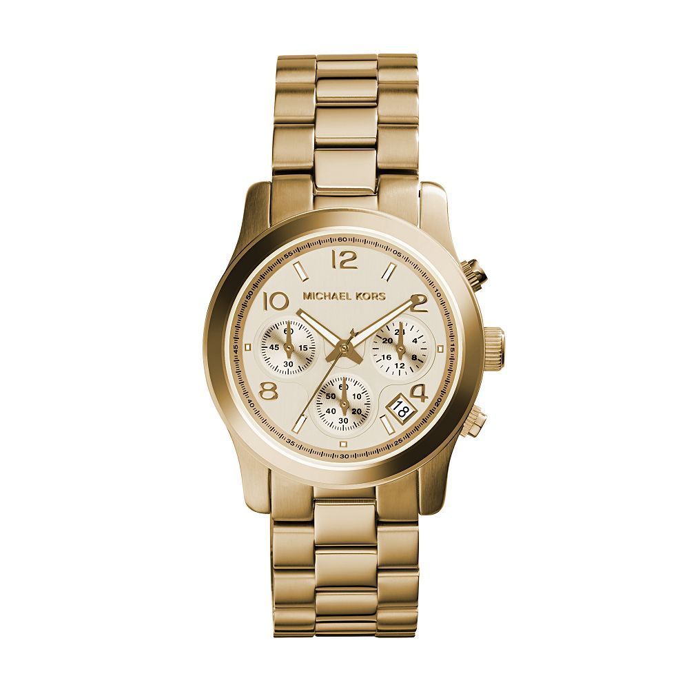  Shop Authentic Michael Kors Runway Gold Dial Gold Stainless Steel Strap Watch for Women - MK5055 - Luxxuri