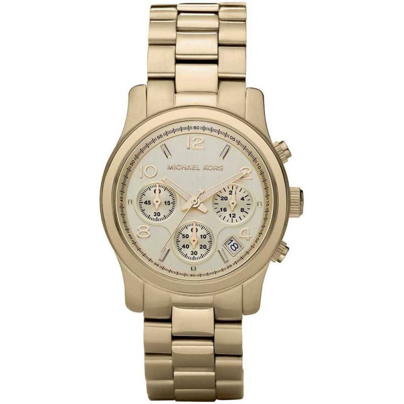  Shop Authentic Michael Kors Runway Gold Dial Gold Stainless Steel Strap Watch for Women - MK5055 - Luxxuri