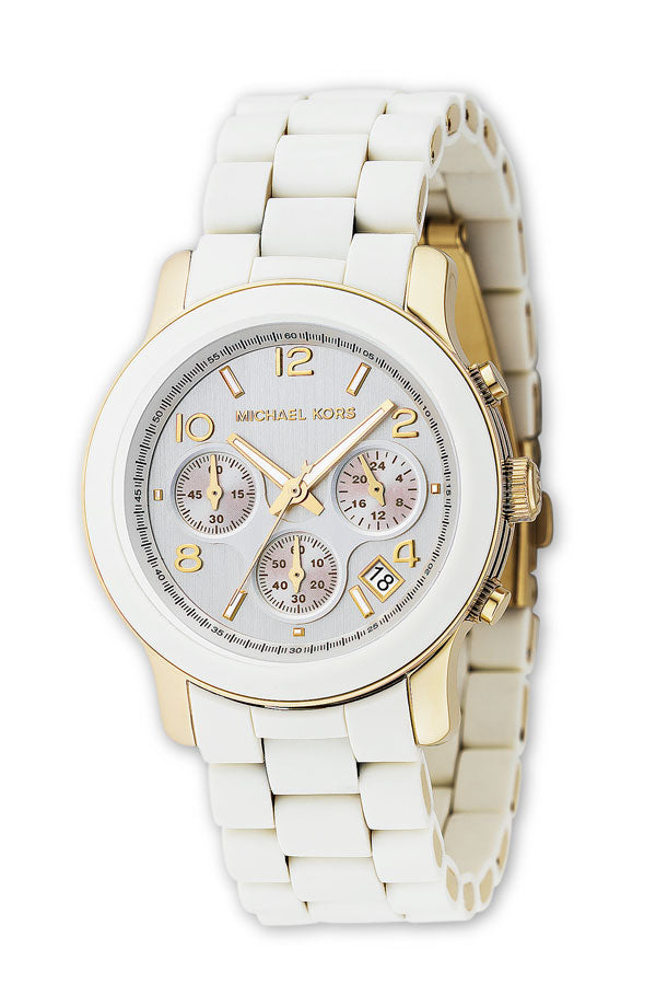  Shop Authentic Michael Kors Runway White Dial White Steel Strap Watch for Women - MK5145 - Luxxuri