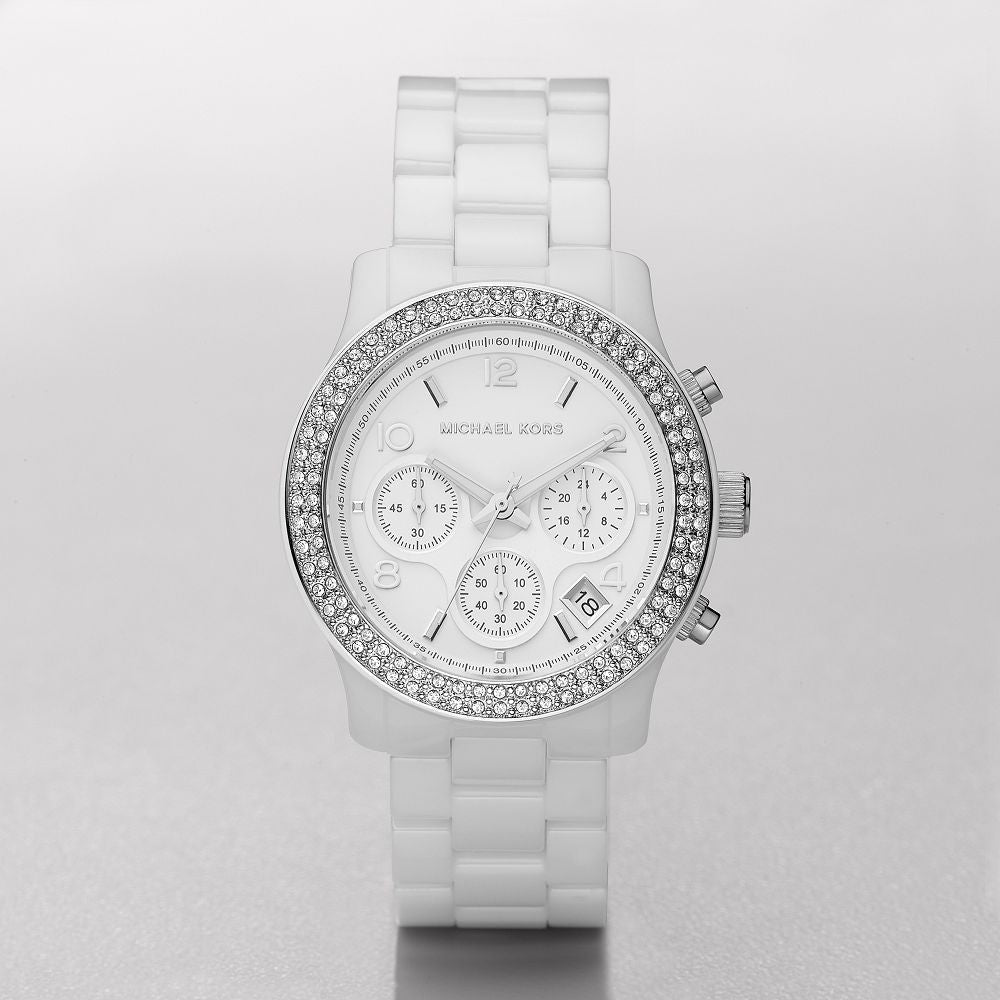  Shop Authentic Michael Kors Runway White Dial White Steel Strap Watch for Women - MK5188 - Luxxuri