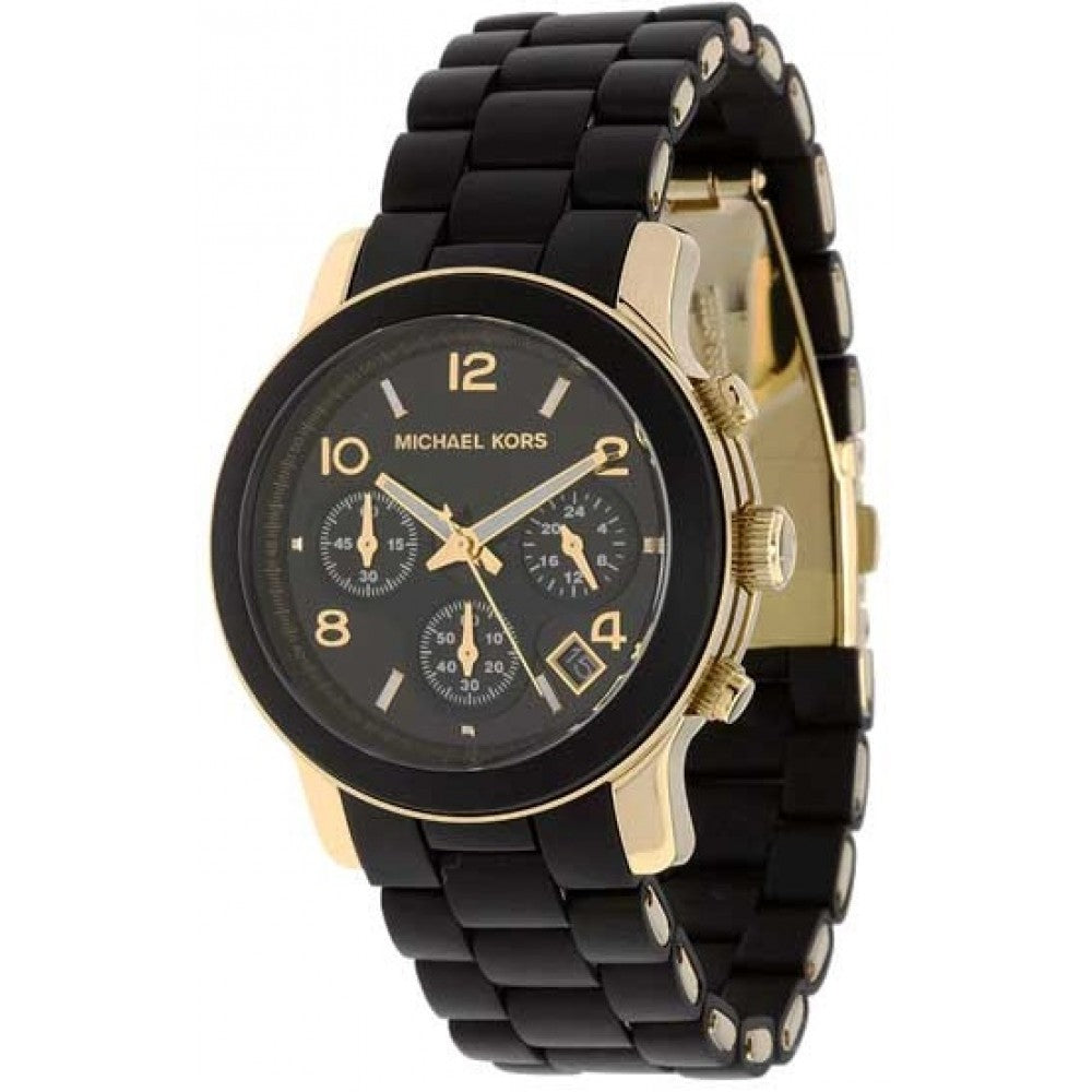  Shop Authentic Michael Kors Runway Black Dial Black Silicone Strap Watch for Women - MK5191 - Luxxuri