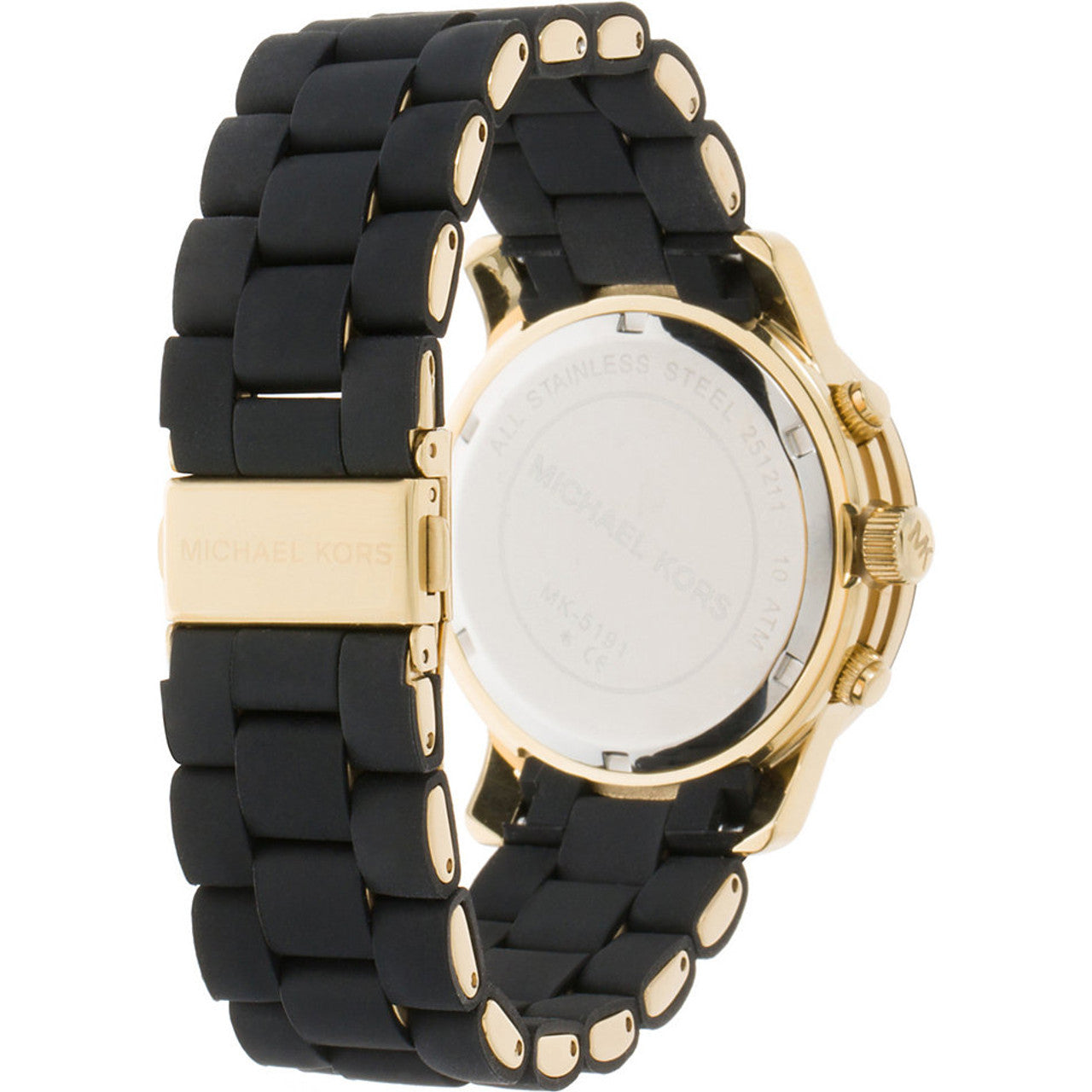  Shop Authentic Michael Kors Runway Black Dial Black Silicone Strap Watch for Women - MK5191 - Luxxuri
