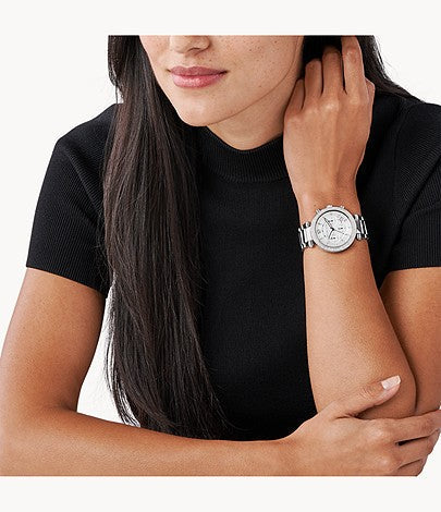  Shop Authentic Michael Kors Parker Silver Dial Silver Steel Strap Watch for Women - MK5353 - Luxxuri