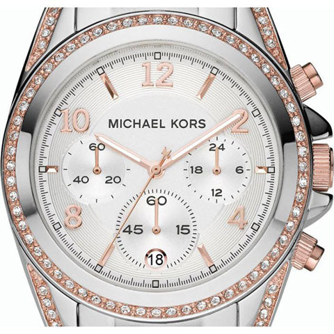  Shop Authentic Michael Kors Blair Chronograph Silver Dial Silver Steel Strap Watch for Women - MK5459 - Luxxuri