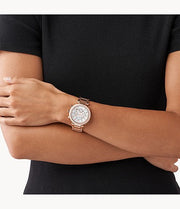  Shop Authentic Michael Kors Parker White Dial with Diamonds Rose Gold Steel Strap Watch for Women - MK5491 - Luxxuri
