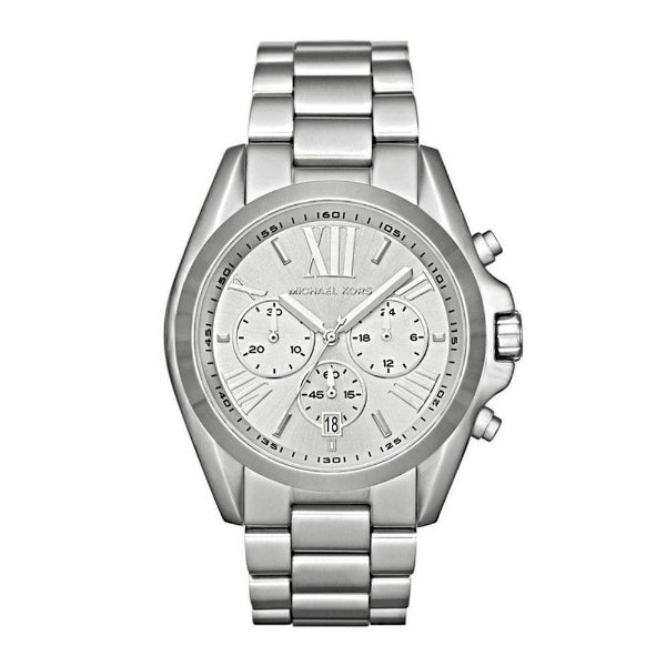  Shop Authentic Michael Kors Bradshaw Silver Dial Silver Steel Strap Watch for Men - MK5535 - Luxxuri