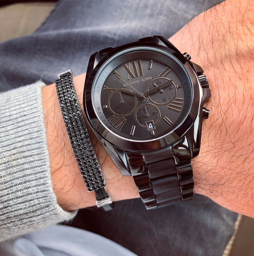  Shop Authentic Michael Kors Bradshaw Black Dial Black Steel Strap Watch for Men - MK5550 - Luxxuri