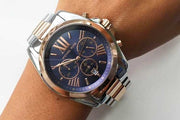  Shop Authentic Michael Kors Bradshaw Blue Dial Two Tone Steel Strap Watch for Women - MK5606 - Luxxuri