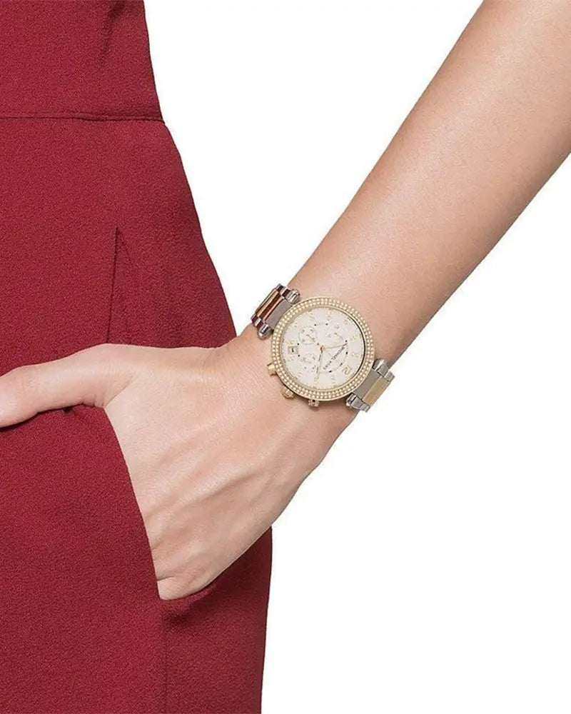  Shop Authentic Michael Kors Parker White Dial Two Tone Steel Strap Watch for Women - MK5626 - Luxxuri