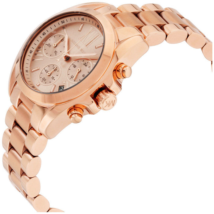  Shop Authentic Michael Kors Bradshaw Chronograph Rose Gold Dial Rose Gold Steel Strap Watch for Women - MK5799 - Luxxuri