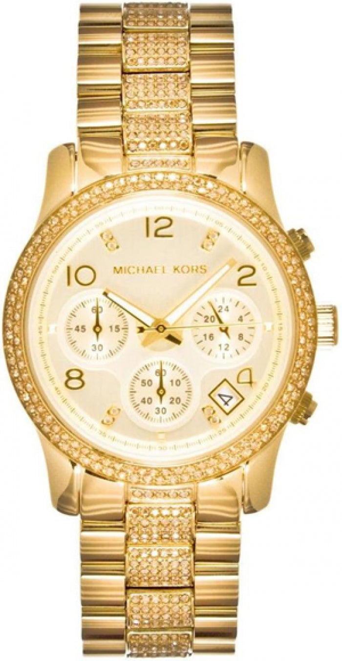  Shop Authentic Michael Kors Runway Gold Dial Gold Steel Strap Watch for Women - MK5826 - Luxxuri