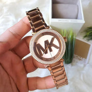  Shop Authentic Michael Kors Parker Rose Gold Dial Rose Gold Steel Strap Watch for Women - MK5865 - Luxxuri