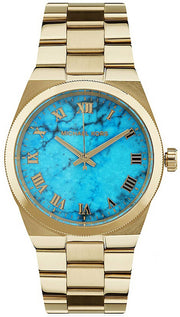  Shop Authentic Michael Kors Channing Turquoise Dial Gold Steel Strap Watch For Women - MK5894 - Luxxuri