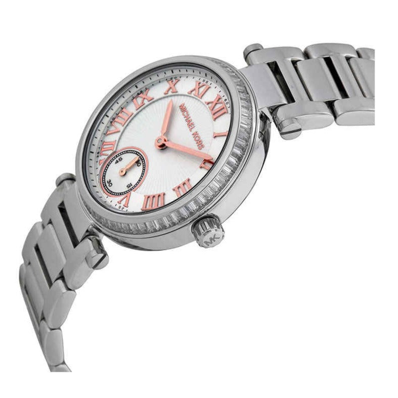  Shop Authentic Michael Kors Skylar Quartz White Dial Silver Steel Strap Watch For Women - MK5970 - Luxxuri