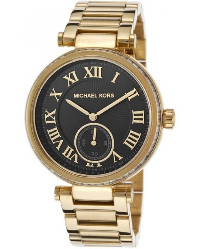  Shop Authentic Michael Kors Skylar Black Dial Gold Steel Strap Watch for Women - MK5989 - Luxxuri