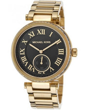  Shop Authentic Michael Kors Skylar Black Dial Gold Steel Strap Watch for Women - MK5989 - Luxxuri