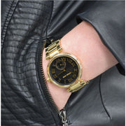  Shop Authentic Michael Kors Skylar Black Dial Gold Steel Strap Watch for Women - MK5989 - Luxxuri