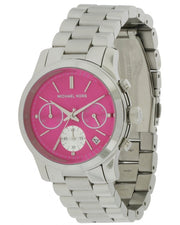  Shop Authentic Michael Kors Runway Chronograph Pink Dial Silver Steel Strap Watch for Women - MK6160 - Luxxuri