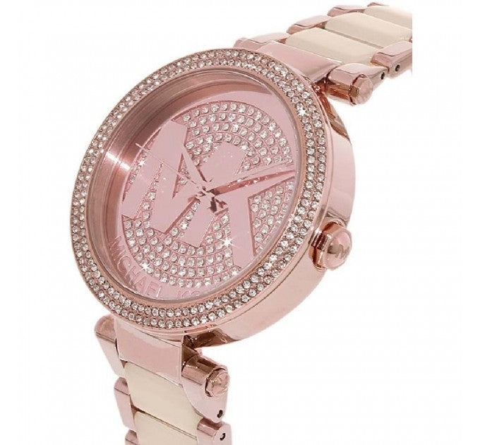  Shop Authentic Michael Kors Parker Pink Dial Pink Steel Strap Watch for Women - MK6176 - Luxxuri