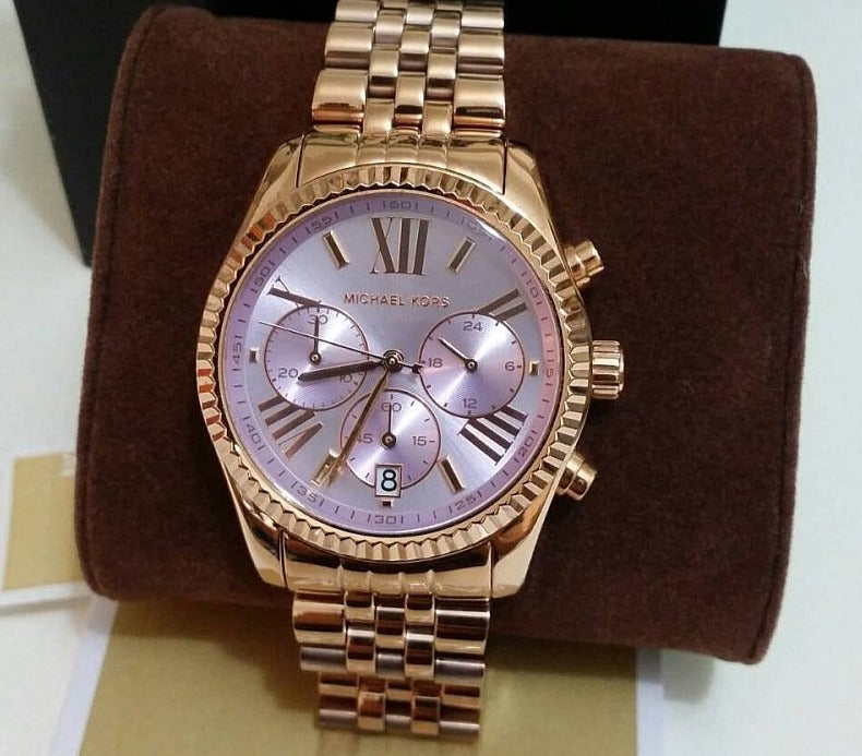  Shop Authentic Michael Kors Lexington Purple Dial Rose Gold Steel Strap Watch For Women - MK6207 - Luxxuri