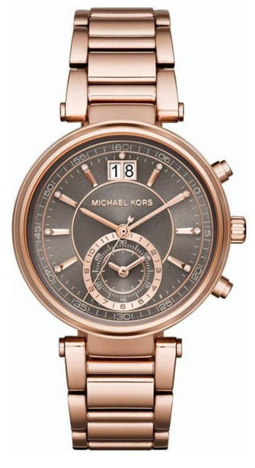  Shop Authentic Michael Kors Sawyer Rose Gold Dial Rose Gold Steel Strap Watch for Women - MK6226 - Luxxuri