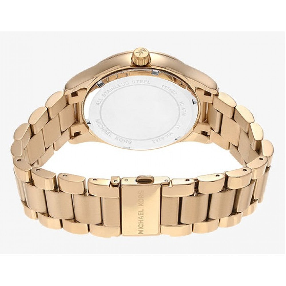  Shop Authentic Michael Kors Layton Pave Blue Dial Gold Steel Strap Watch for Women - MK6243 - Luxxuri