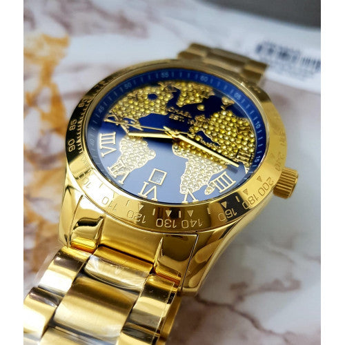  Shop Authentic Michael Kors Layton Pave Blue Dial Gold Steel Strap Watch for Women - MK6243 - Luxxuri